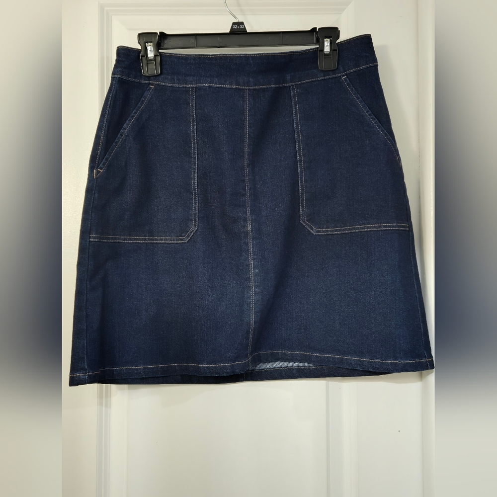 Charter Club Dark Blue A-Line Skirt